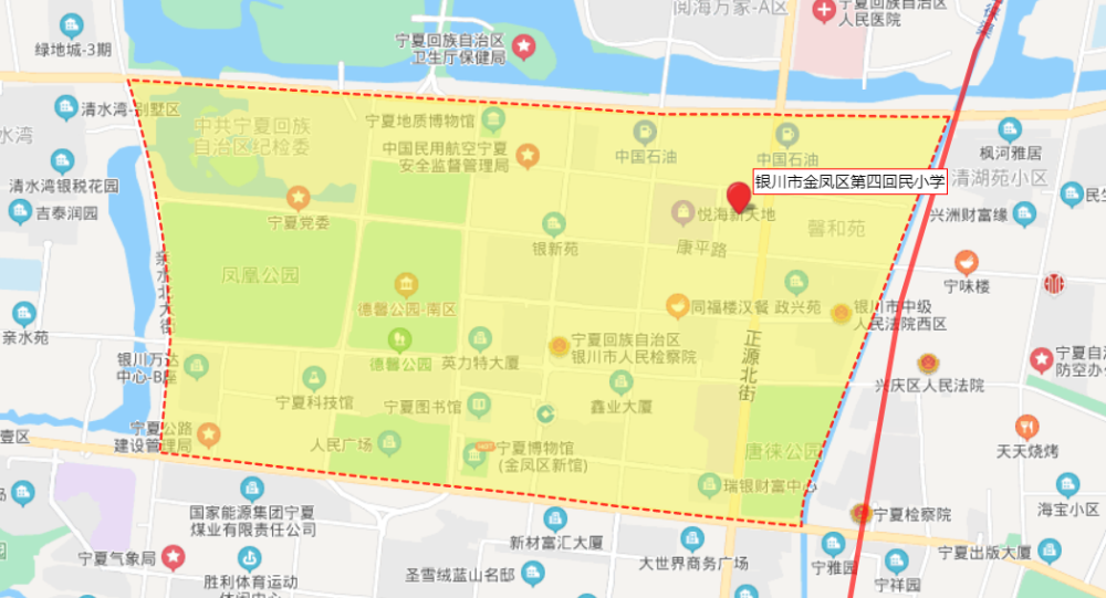 包兰铁路以东,贺兰山路以南,福州街以西,北京路以北;贺兰山路以北