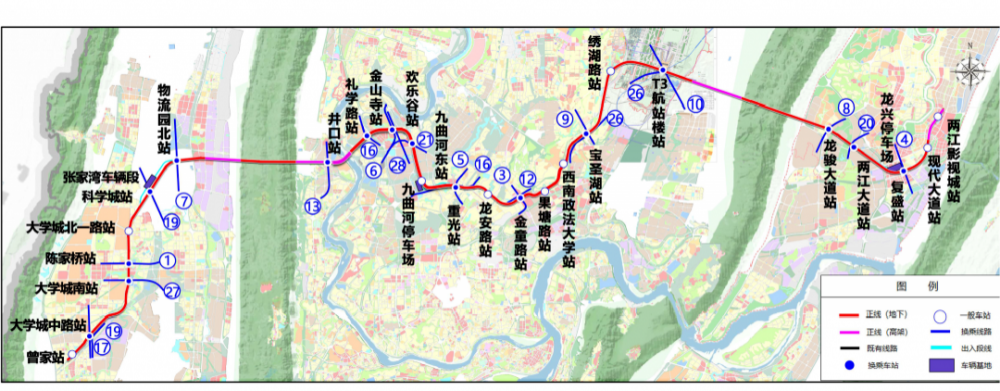 准)根据相关规划轨道交通15号线是重庆市东西向城轨快线西起于曾家站