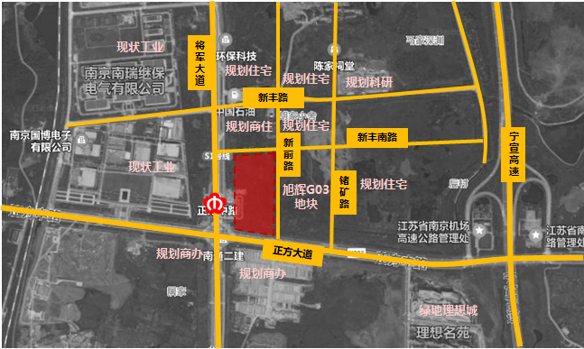 2021g44地块位于江宁正方新城板块,地块东至新前路,南至正方大道,西至