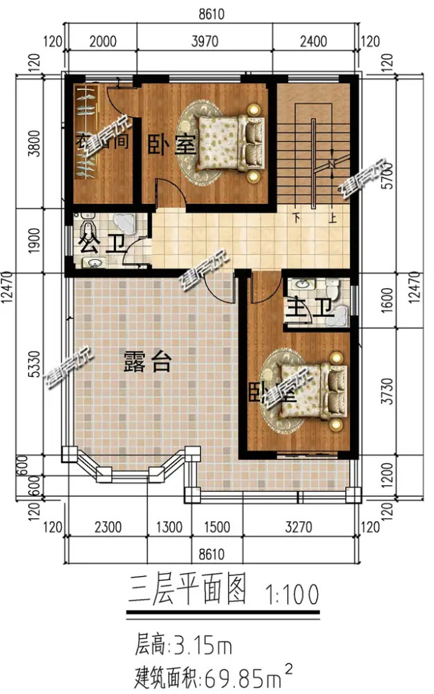 农村100平方最佳房型图,农村100平米平房设计图 5款100平左右的农村小别墅,是小户型中的经典,农村个个建得起