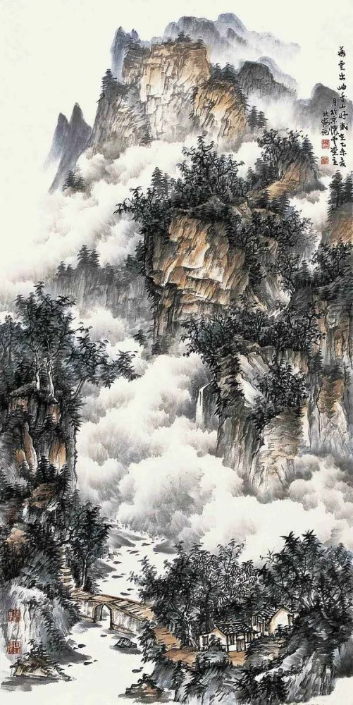 山水丰姿宋玉增山水画作品欣赏图