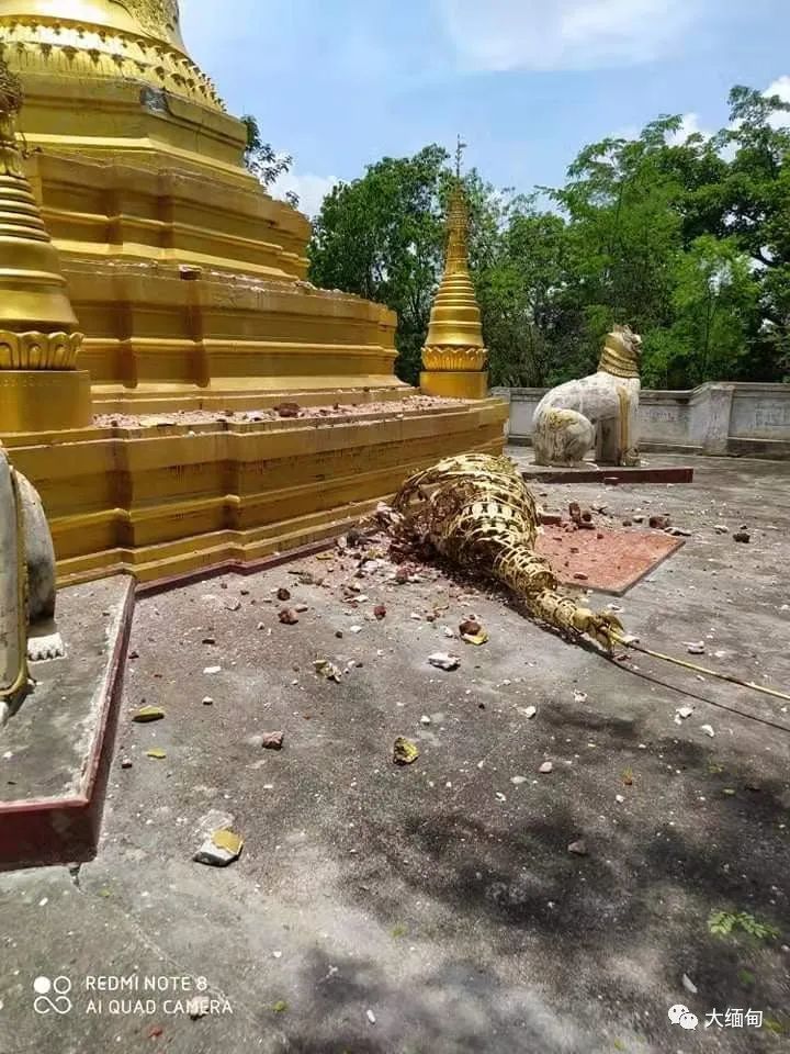 2021年5月24日凌晨1点半左右,缅甸掸邦北部皎脉镇2保里的寺庙有一座