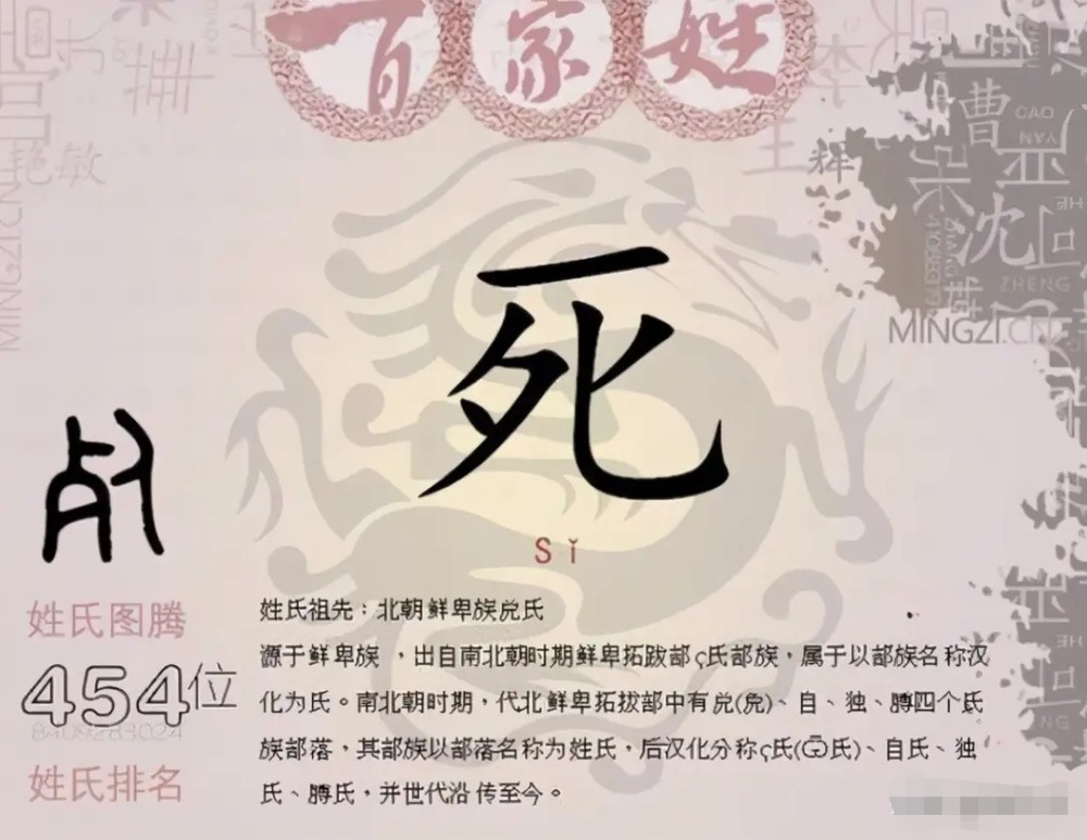 五大稀有姓氏,你知道几个?