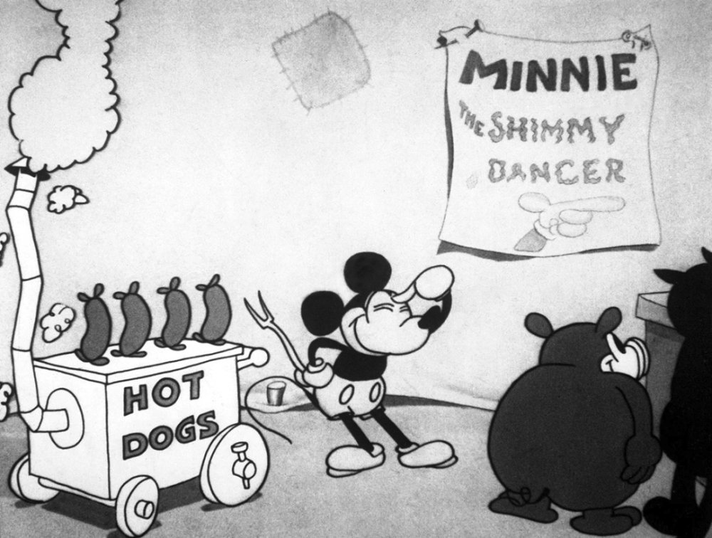 米奇老鼠这个角色在1928年 《steamboat willie》首次与公众露面.