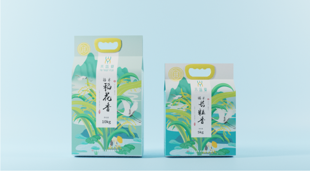 【包装赏析】国潮插画风,大米包装也可以很精致