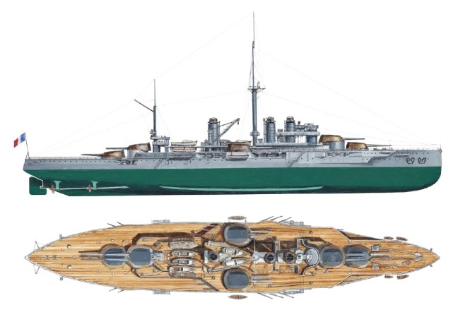 曾经的海军强国,一战和二战时期的法国战列舰