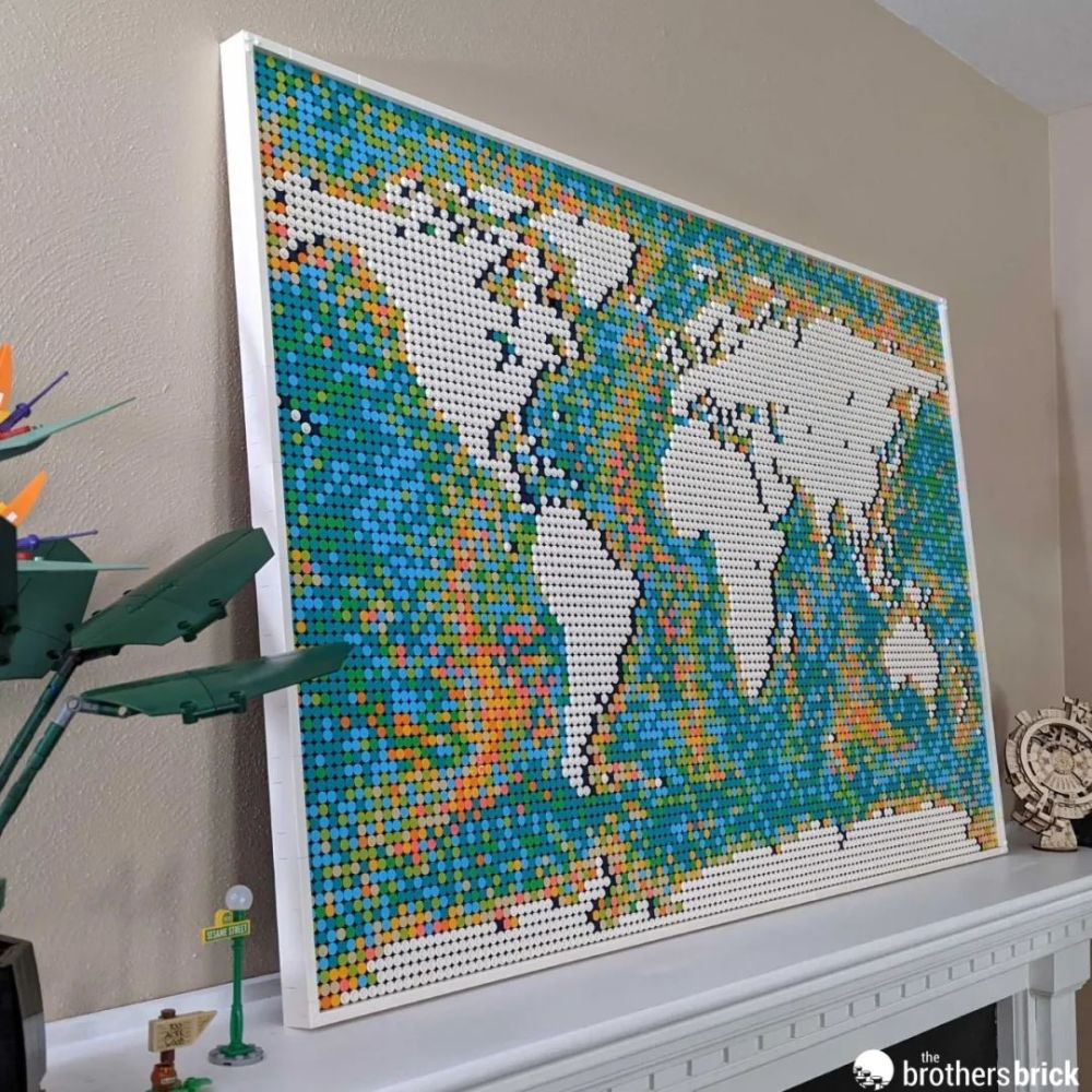 是地图还是艺术品史上最大套装乐高艺术生活31203世界地图开箱评测