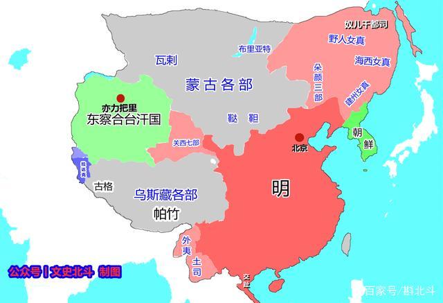 在永乐年间(1403-1424),明朝的版图达到了巅峰.