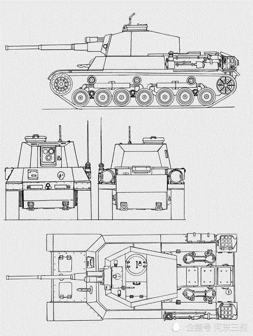 四式坦克四视图