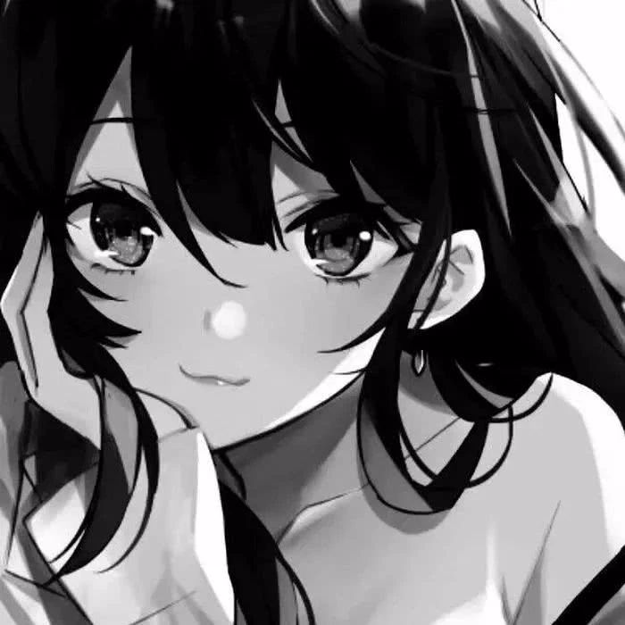 路还长 温柔的事一定会发生|黑白动漫女生头像 漫画头像