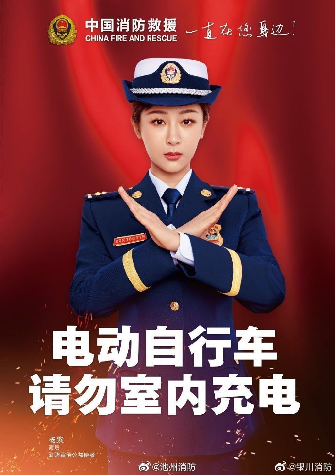 中国消防宣传公益使者杨紫