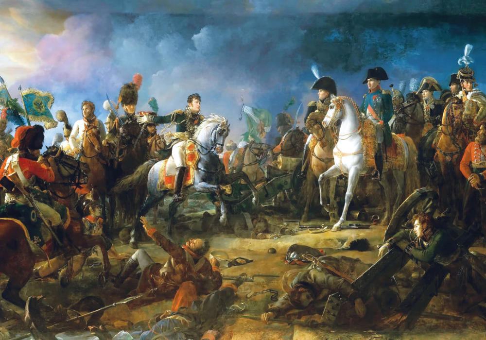 奥斯特利茨战役拿破仑一生亲自指挥了60场战役,大多以少胜多.