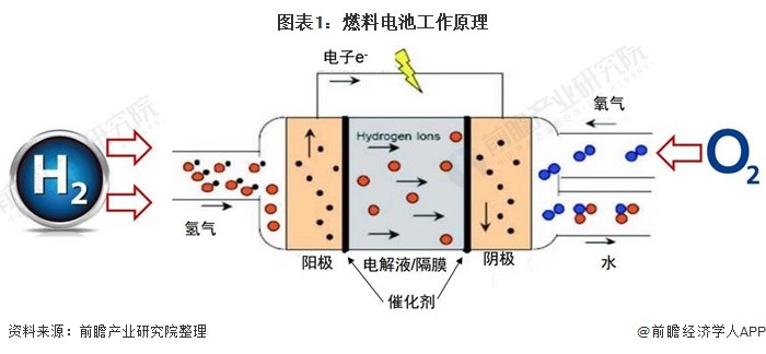 燃料电池的工作原理是,h在阳极催化剂作用下被氧化成h 和e-,h 通过