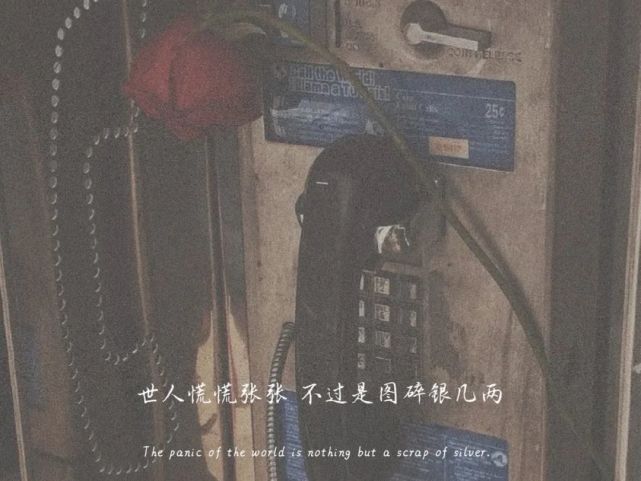 世人慌慌张张 不过是图碎银几两 偏偏是这碎银几两 能解世间万种慌张