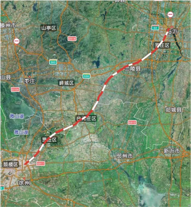 目前徐州和临沂之间必须通过日兰高铁和京沪高铁2条线路之间的换乘