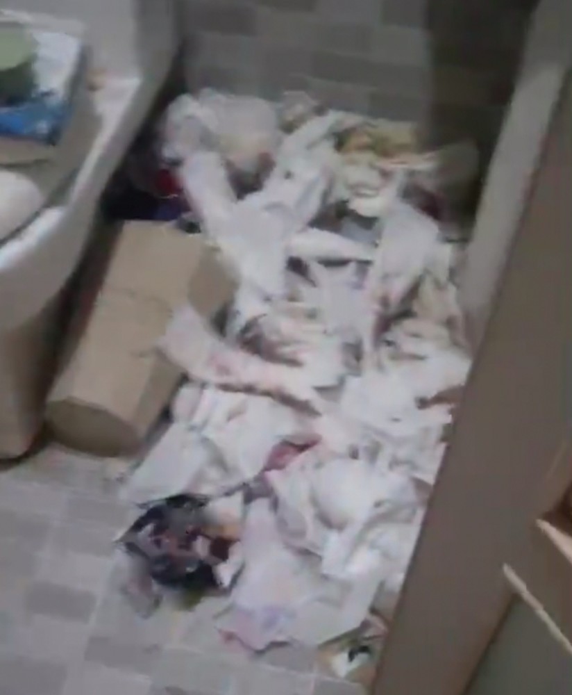 哈尔滨美女租户把房子住成了垃圾站,用过的卫生巾扔满
