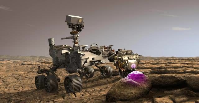 "毅力号"火星车的机械臂开始进行科考活动