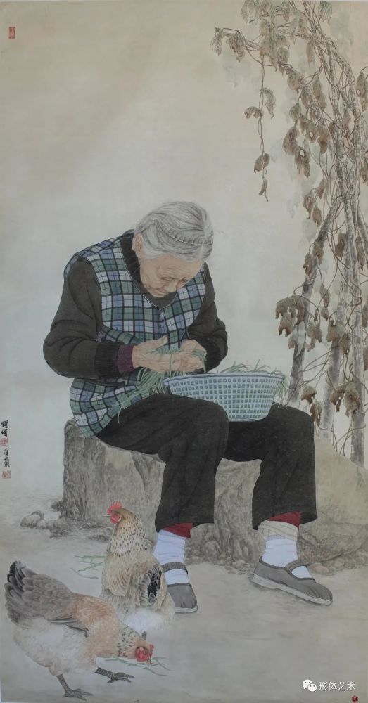 吴耀伟工笔画现代人物艺术作品