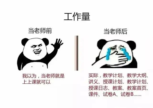 你以为的老师vs现实中的老师