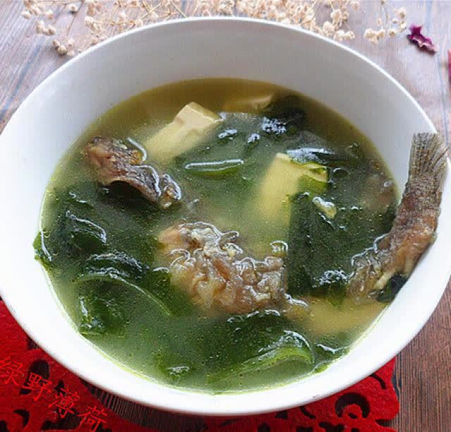 海菜嘎鱼汤,味道鲜美,家常做法