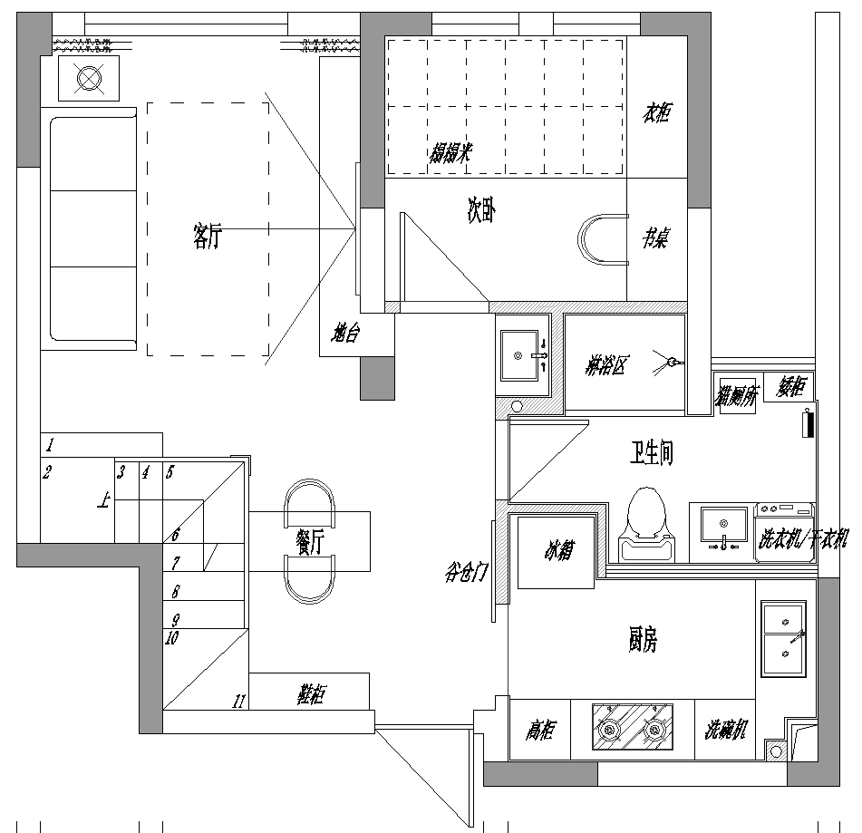 三室 房屋面积:80平方米 装修预算:20到30万元 所在城市:重庆 设计师