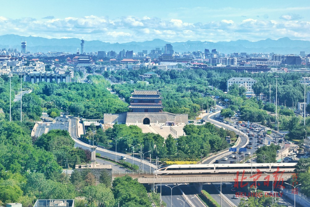 高清美图|永定门外俯瞰北京,中轴线上美景尽收眼底