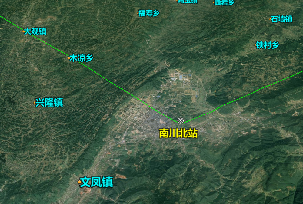 距离下一站南川北站大约43公里,估计用时8分钟