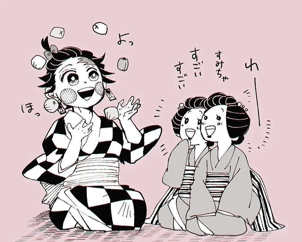 鬼灭之刃:女装炭治郎花街潜入!乐于助人大受欢迎!