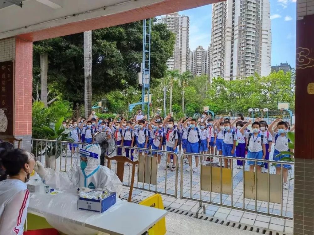 投入到下一场工作中 这些瞬间温暖人心 荔湾区康有为纪念小学的同学们