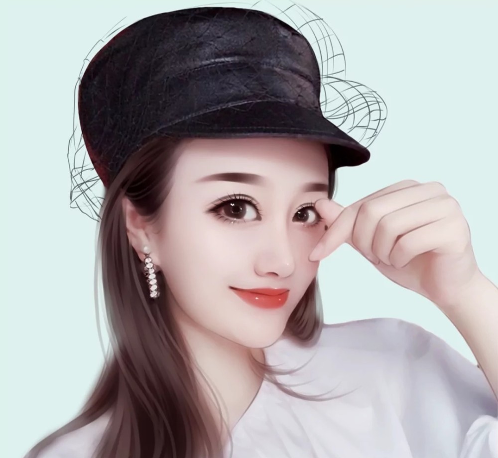y手绘女生头像