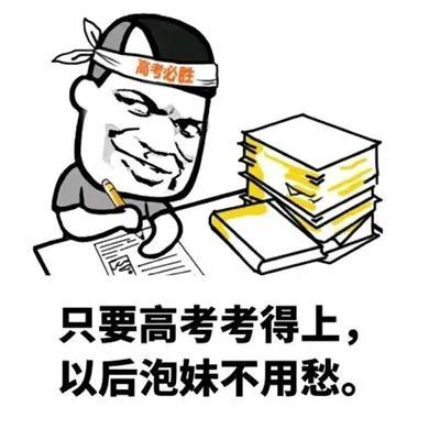 高考搞笑祝福表情包:考得全会蒙的全对