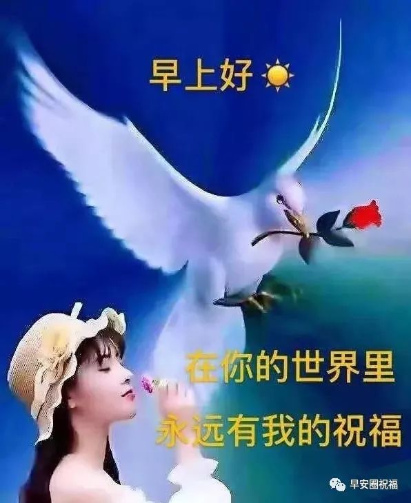 周六最美早安问候祝福语图片带字温馨