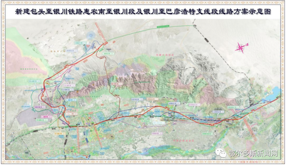包银铁路沿既有线东侧引入碱柜站,与既有站并场设置高速车场.