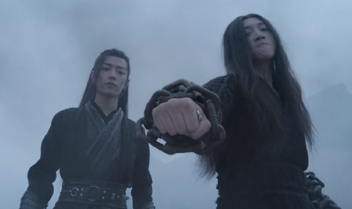 陈情令:乱葬岗上蓝二运足灵力使出弦杀术,就是要帅给魏婴看的!