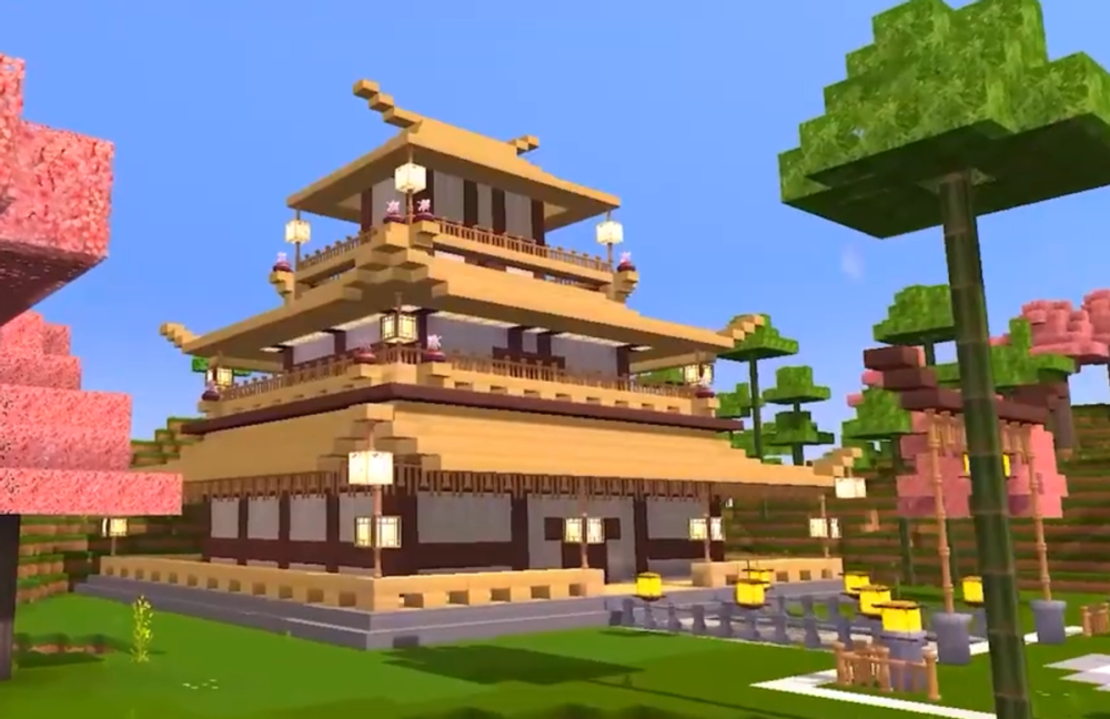 迷你世界:实用古风宫殿设计,搭建起来很简单,很有高大