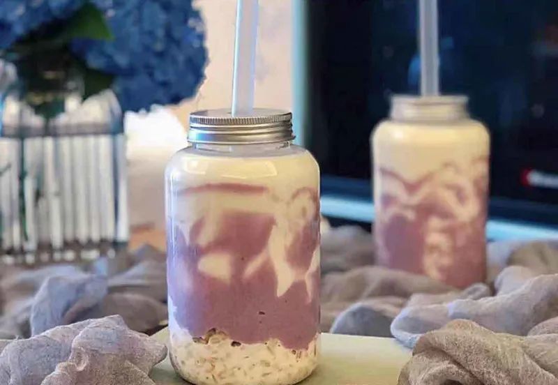 网红奶茶饮品做法:紫薯珍珠奶茶 紫薯燕麦鲜奶配方分享
