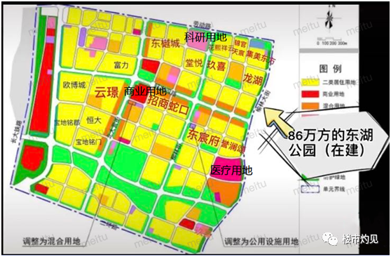 与此同时,在榆林大街东侧还规划有86万方的东湖公园在建设中,此前,栋