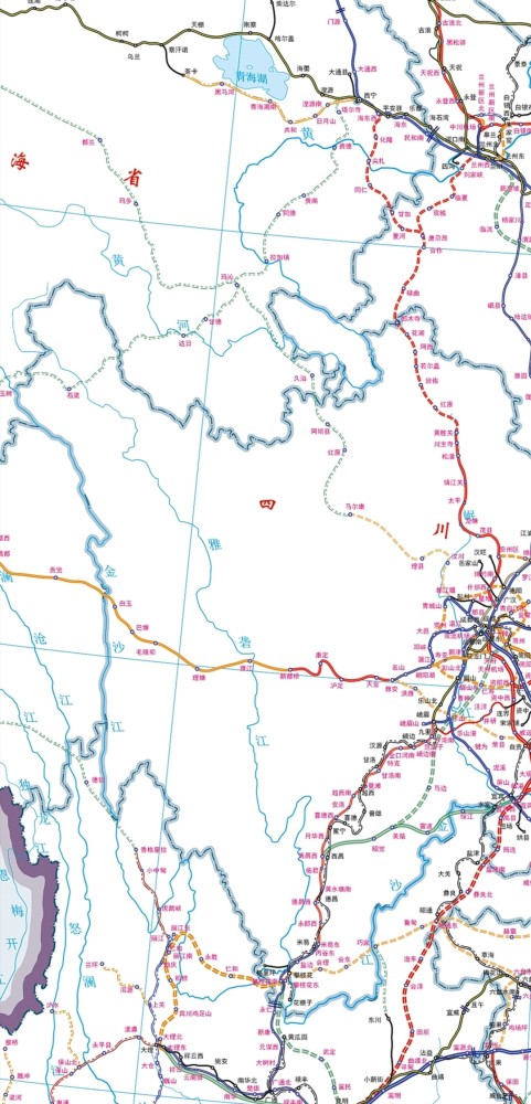 四川省未来的铁路规划和建设地图