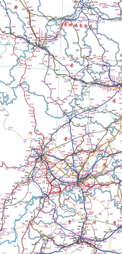 四川省未来的铁路规划和建设地图