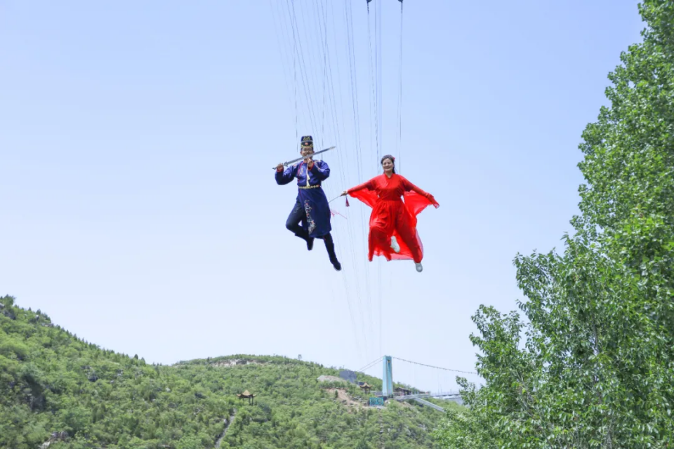 往后就是碧水共长天,武侠梦不再遥远,豫北首家威亚开业