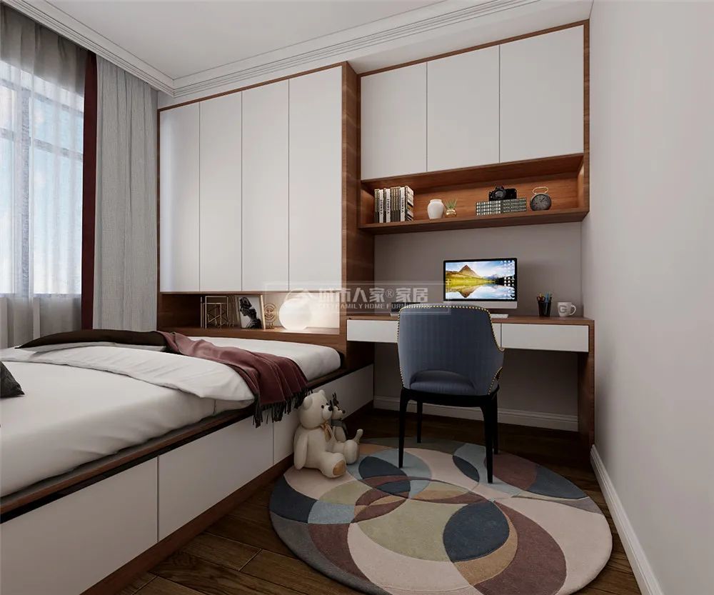 【装修干货】卧室书房一体化设计,一房两用超省空间!