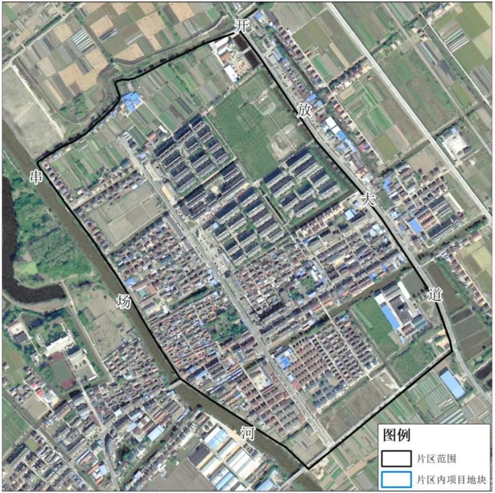 16,盐城市亭湖区便仓镇成片开发片区分布影像图