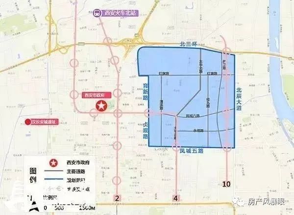 北至北三环,涉及未央区徐家湾,谭家,张家堡等3个街道部分区域