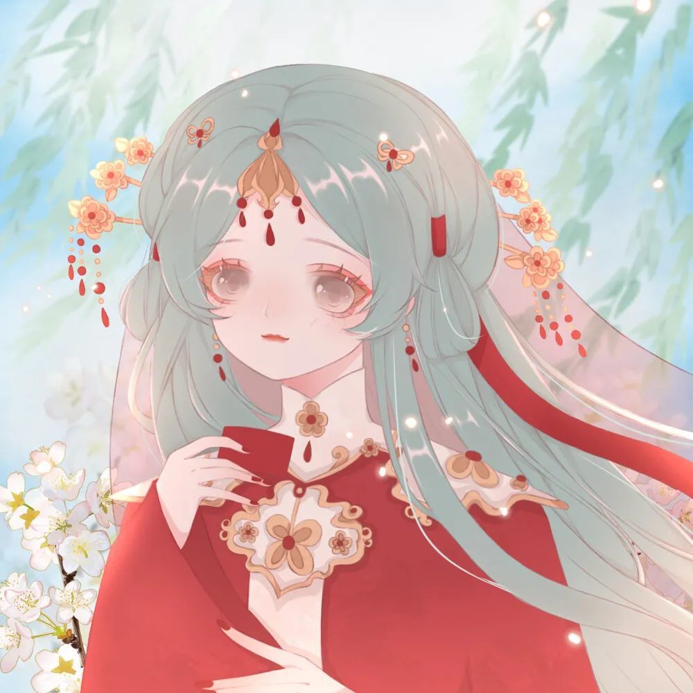 仙气动漫女生头像|我把秘密告诉了花,花香吹满了整个小巷