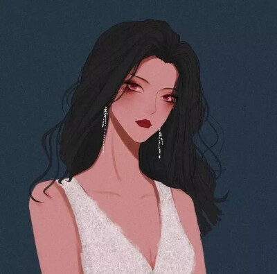 又酷又飒女生手绘头像