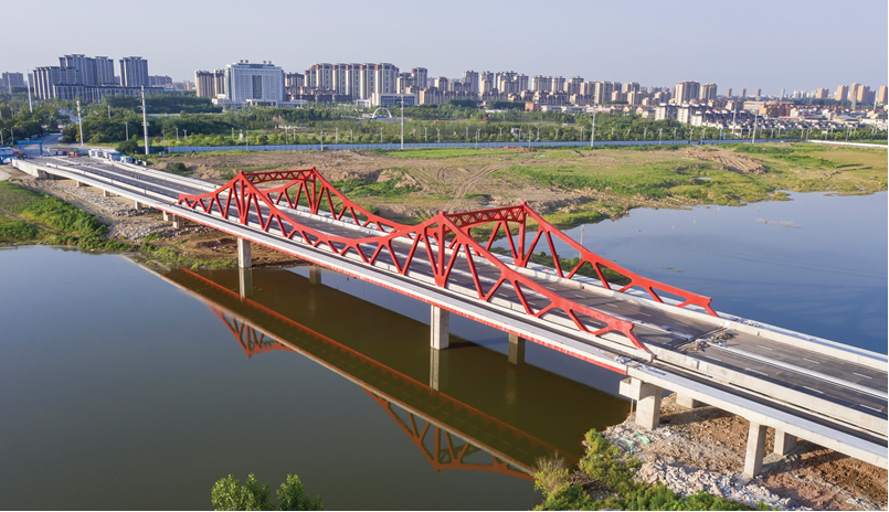 紫薇北路跨清流河桥主体完工