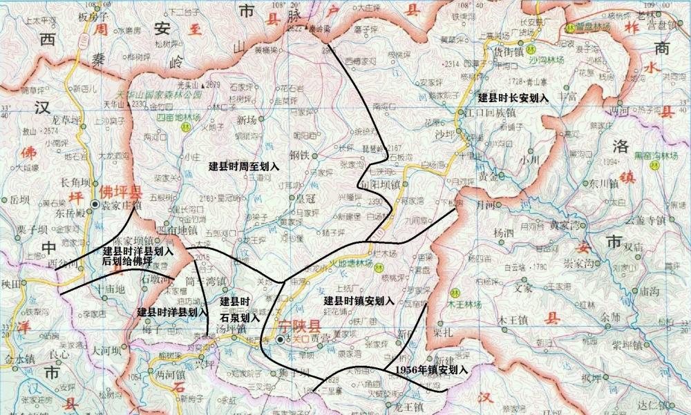 划长安周至石泉洋县镇安五县边地设的五郎厅今为宁陕县
