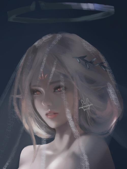 厚涂插画～机械少女姬