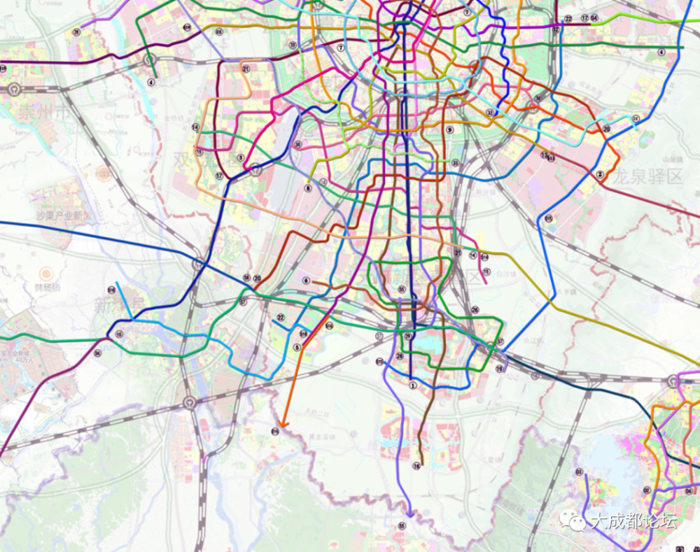 按照市政府批复的《成都市城市轨道交通线网规划》(2021版), 规划地铁
