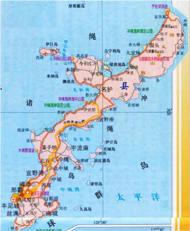 冲绳岛地图